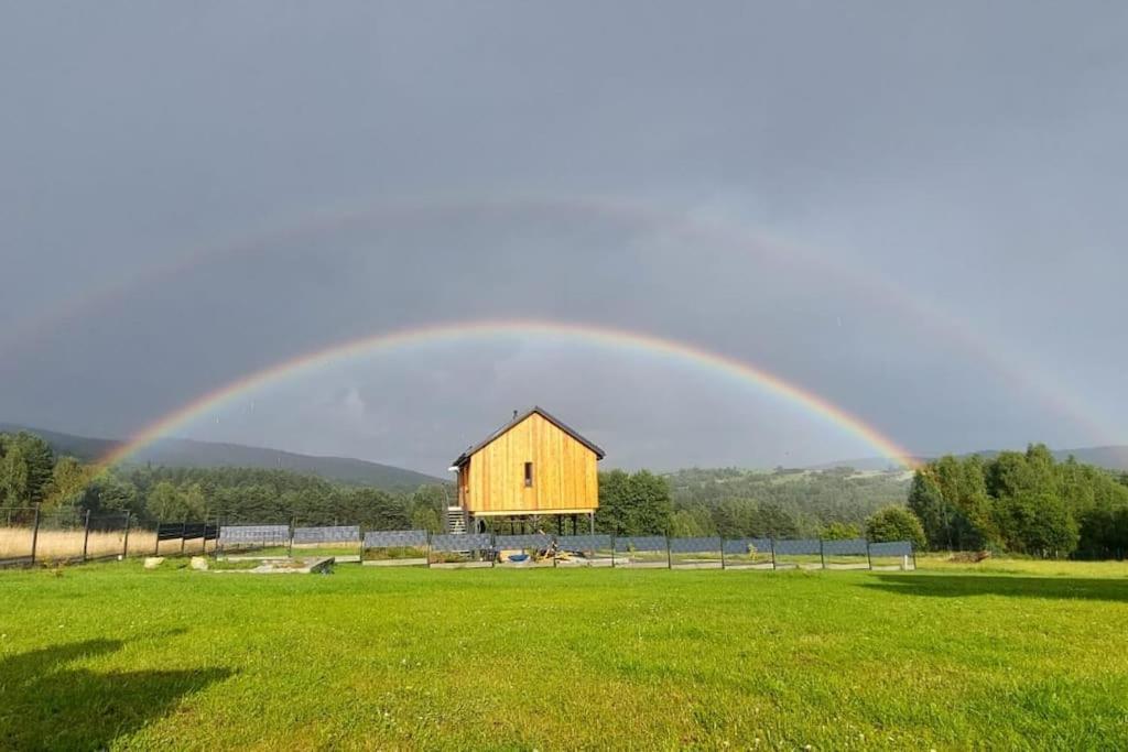 Natur House Beskidy - Dom Z Drzewa Ksiezycowego Z Sauna I Balia Jacuzzi!! Apartman Slemien Kültér fotó