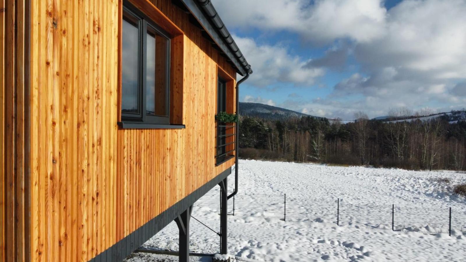 Natur House Beskidy - Dom Z Drzewa Ksiezycowego Z Sauna I Balia Jacuzzi!! Apartman Slemien Kültér fotó